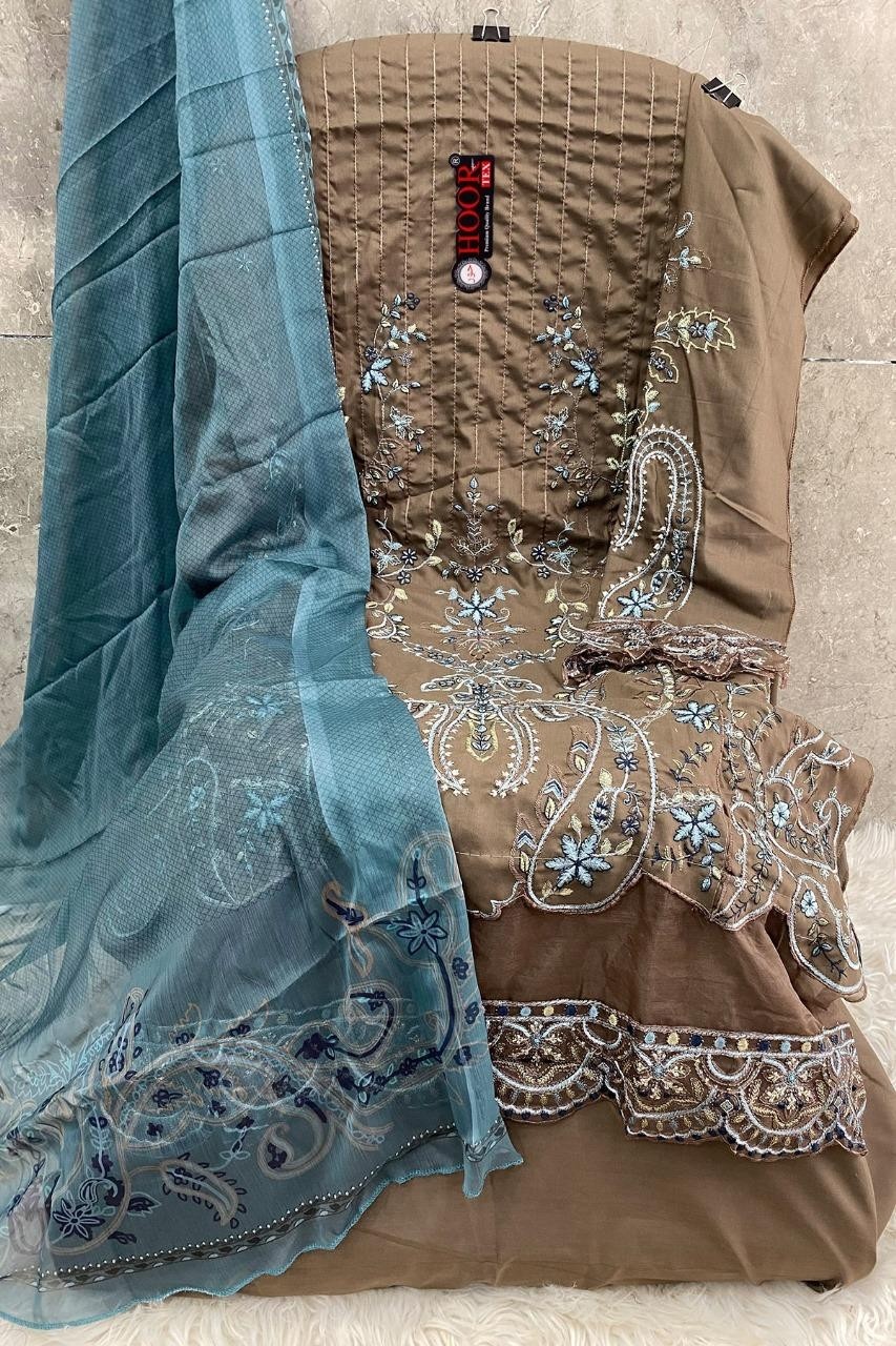 HOOR TEX  H-287 PAKISTANI HEAVY RAYON EMBROIDERY SALWAR SUIT