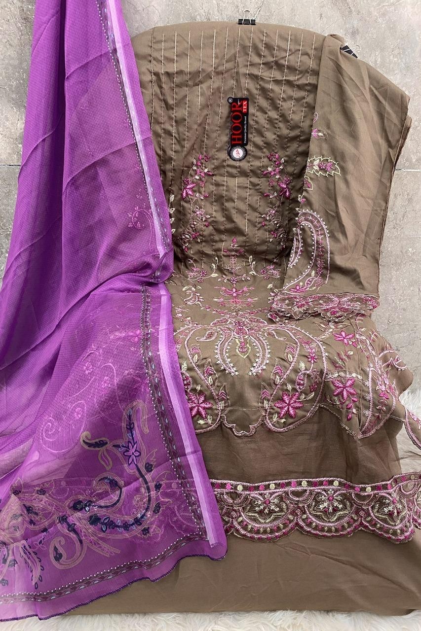 HOOR TEX  H-287 PAKISTANI HEAVY RAYON EMBROIDERY SALWAR SUIT