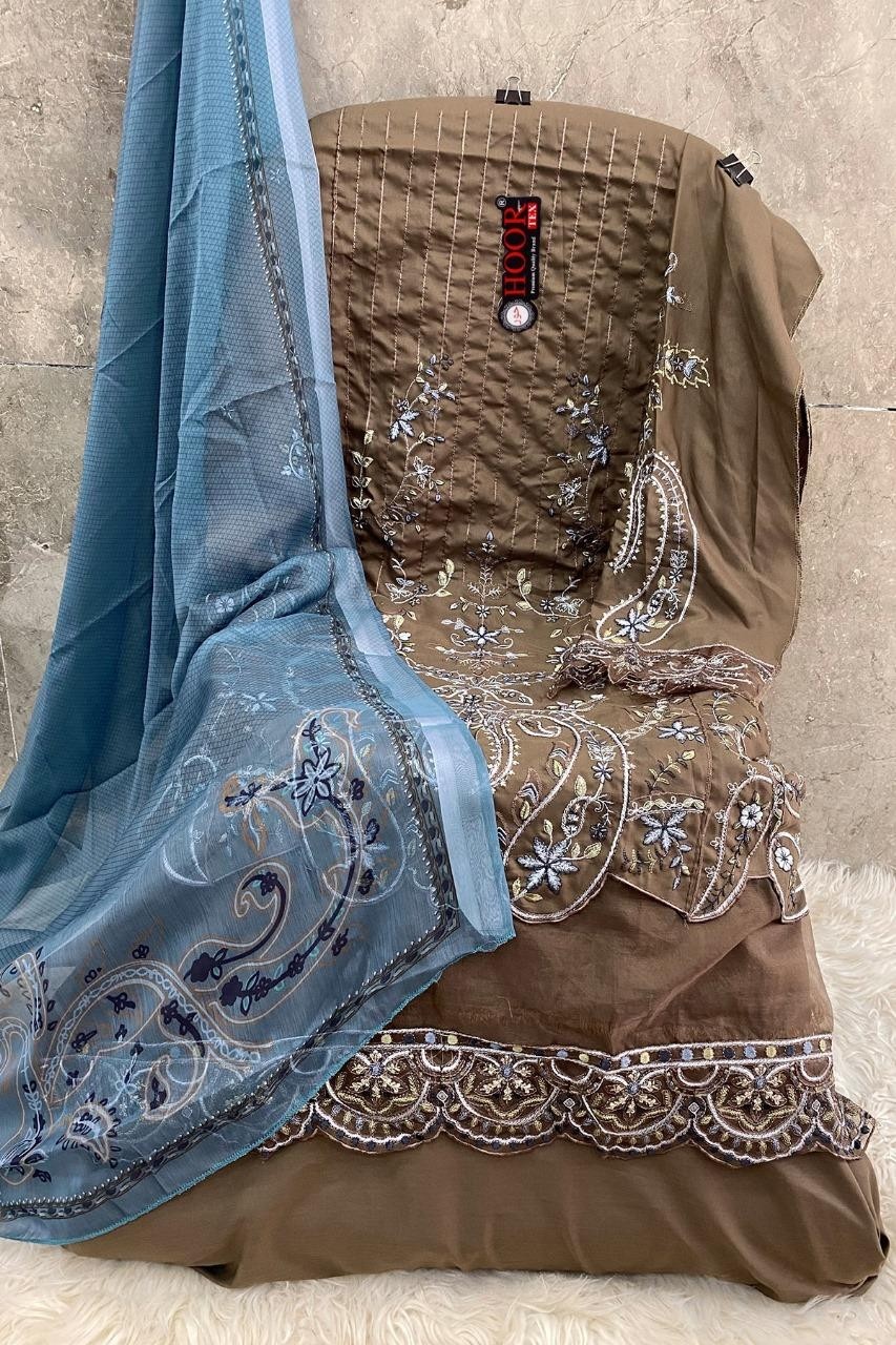 HOOR TEX  H-287 PAKISTANI HEAVY RAYON EMBROIDERY SALWAR SUIT