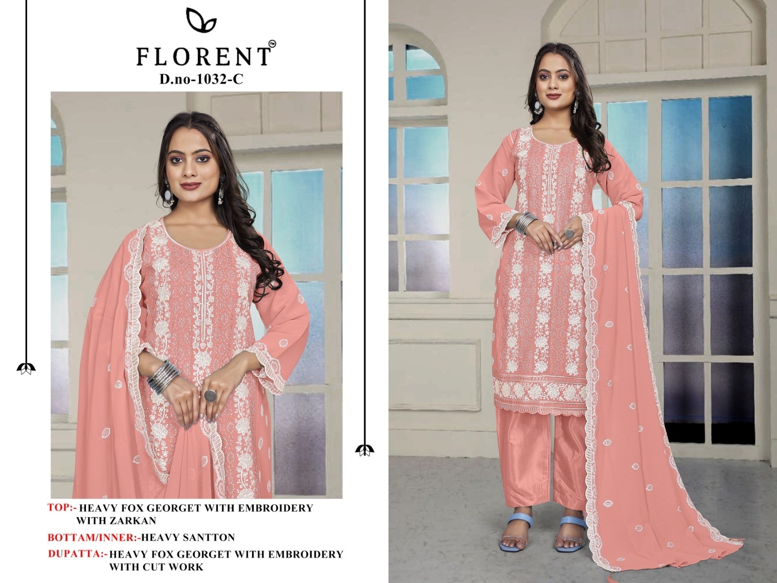 FLORENT 1032 ABCD PAKISTANI DESIGNER SALWAR SUIT