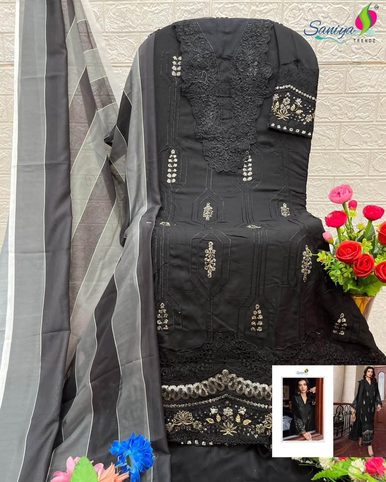 SANIYA TRENDZ 7120 PAKISTANI MARIYAM B RAYON SALWAR SUIT