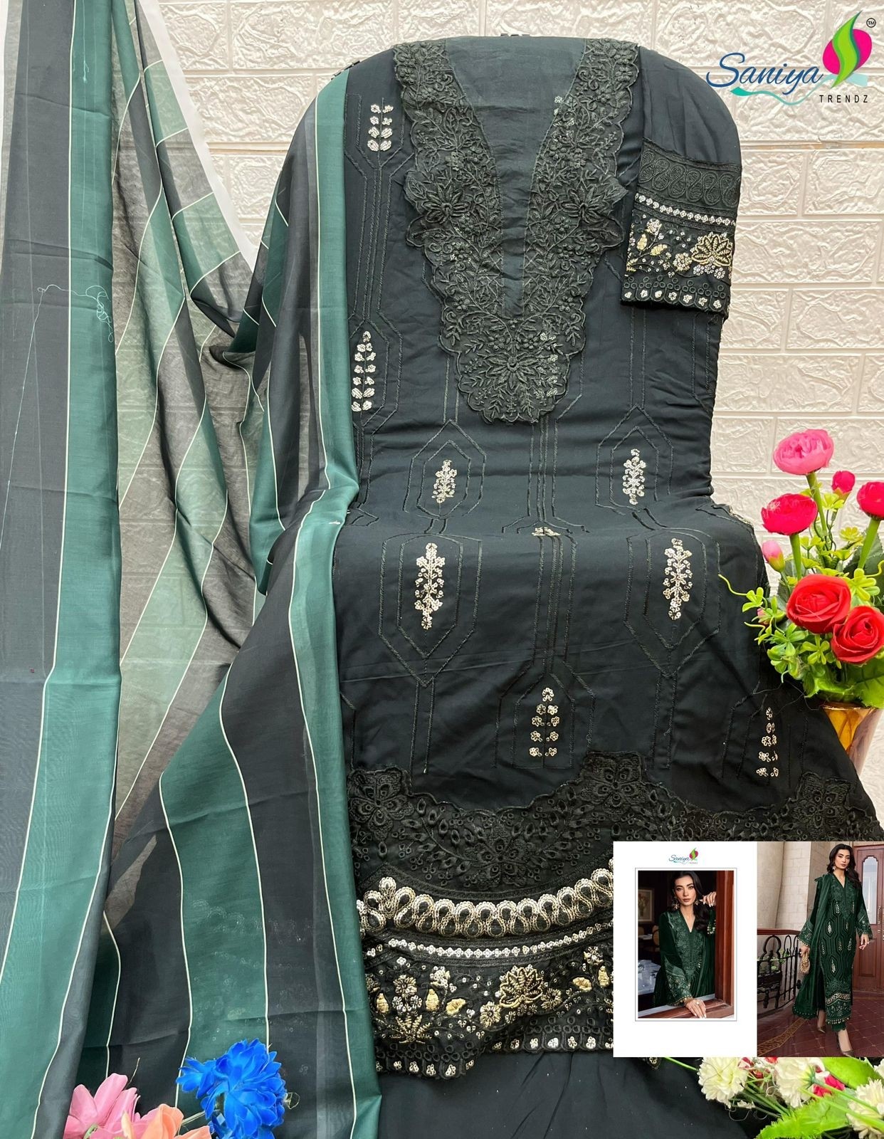 SANIYA TRENDZ 7120 PAKISTANI MARIYAM B RAYON SALWAR SUIT