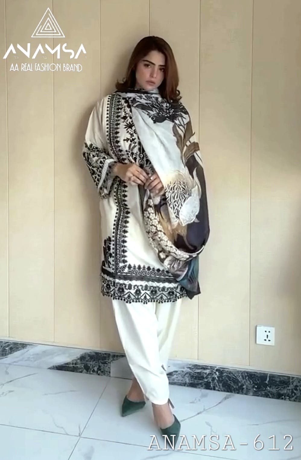 ANAMSA 612 PAKISTANI FOX GEORGTTE WITH EMBROIDERY WORK