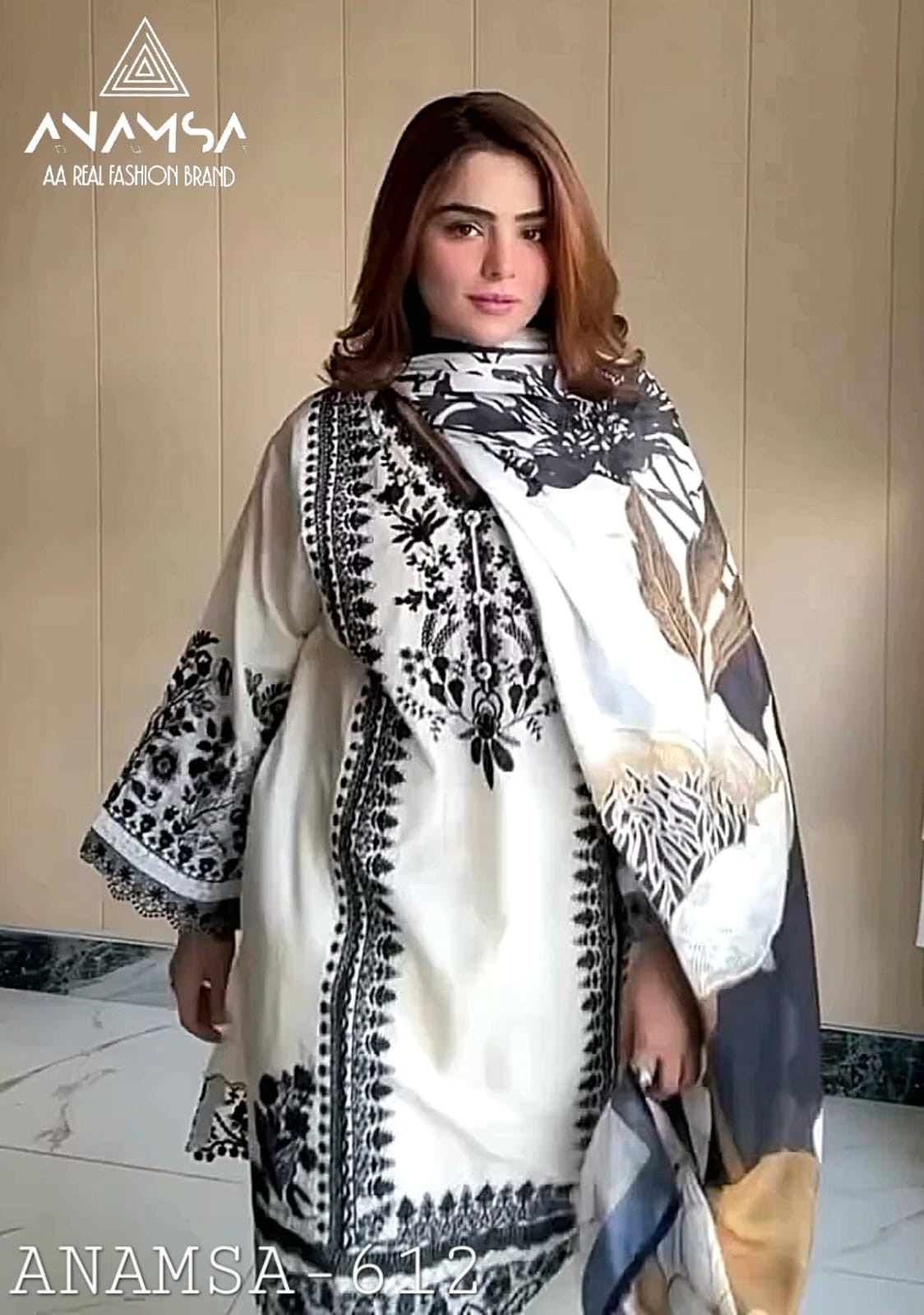 ANAMSA 612 PAKISTANI FOX GEORGTTE WITH EMBROIDERY WORK