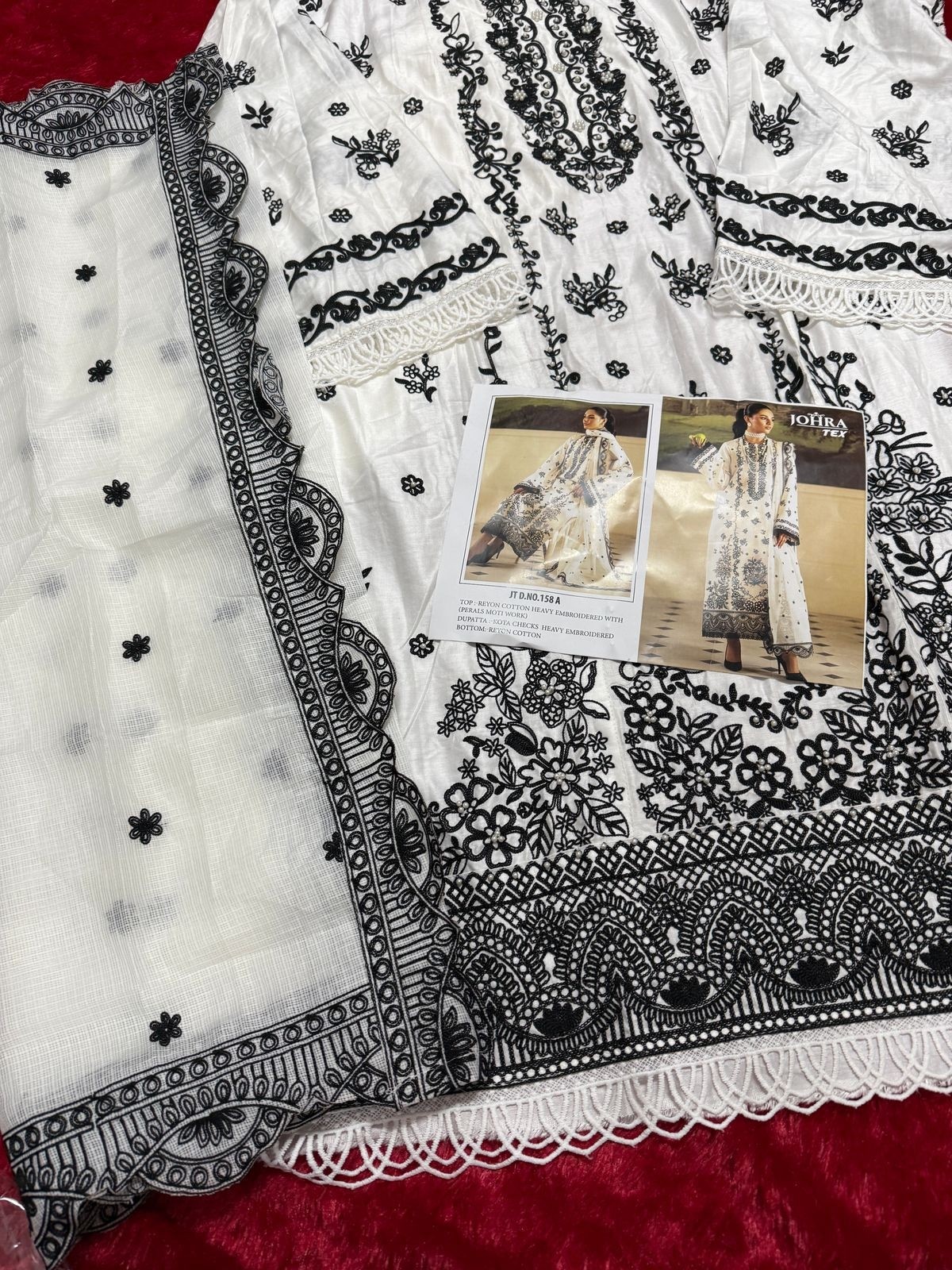 JOHRA TEX JT 158 PAKISTANI RAYON COLLETION WITH EMBROIDERY WORK