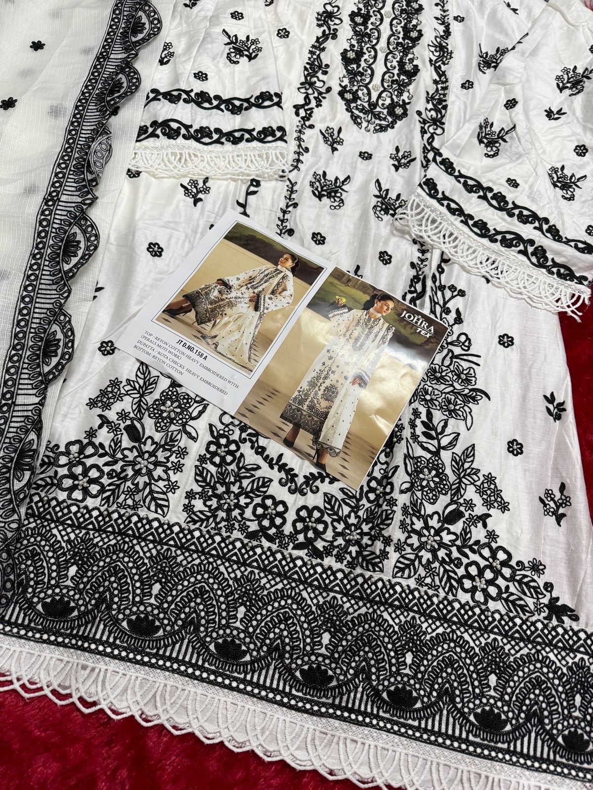 JOHRA TEX JT 158 PAKISTANI RAYON COLLETION WITH EMBROIDERY WORK