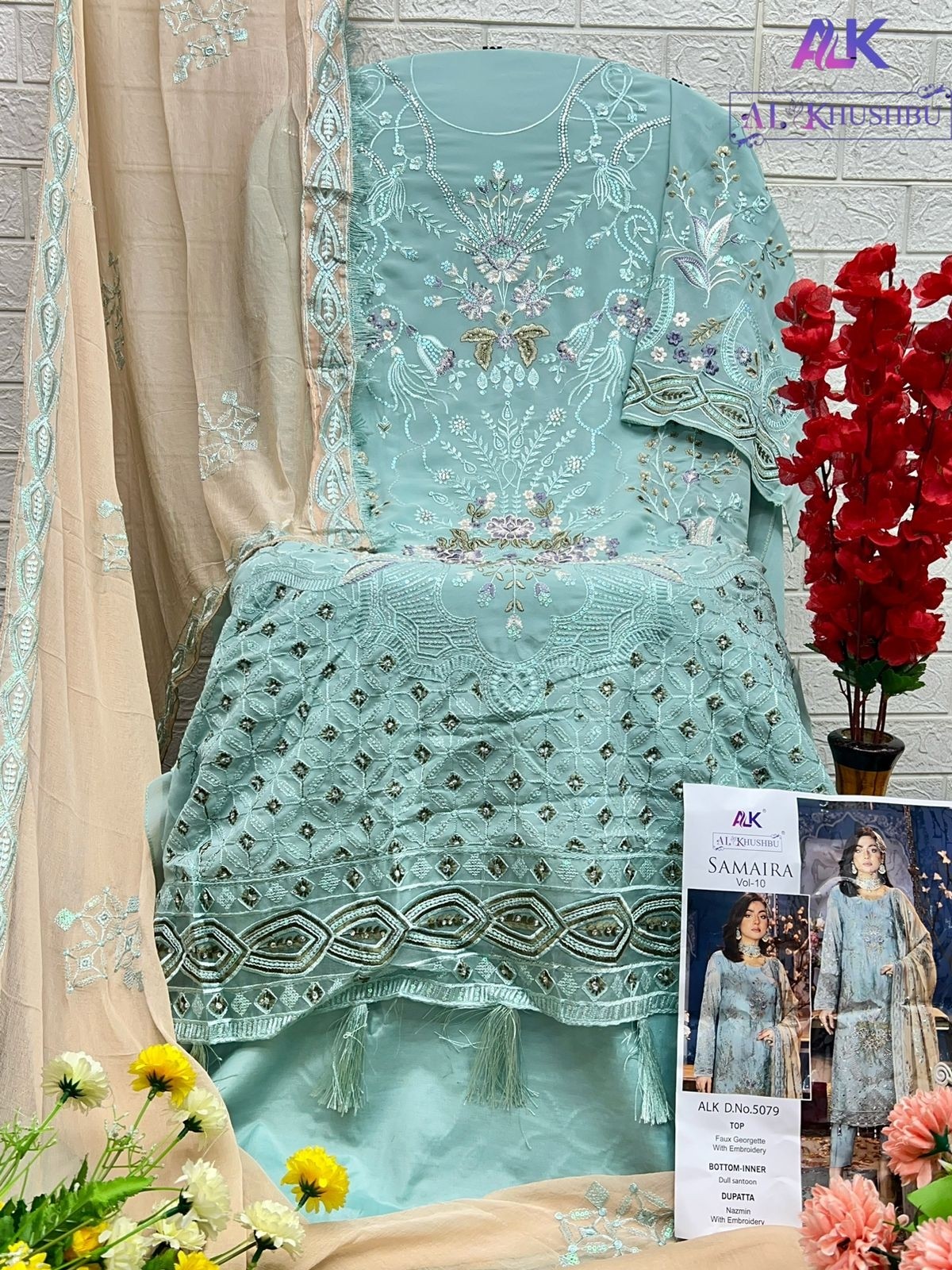 AL KHUSHBU 5079 PAKISTANI FETIVAL SALWAR SUIT