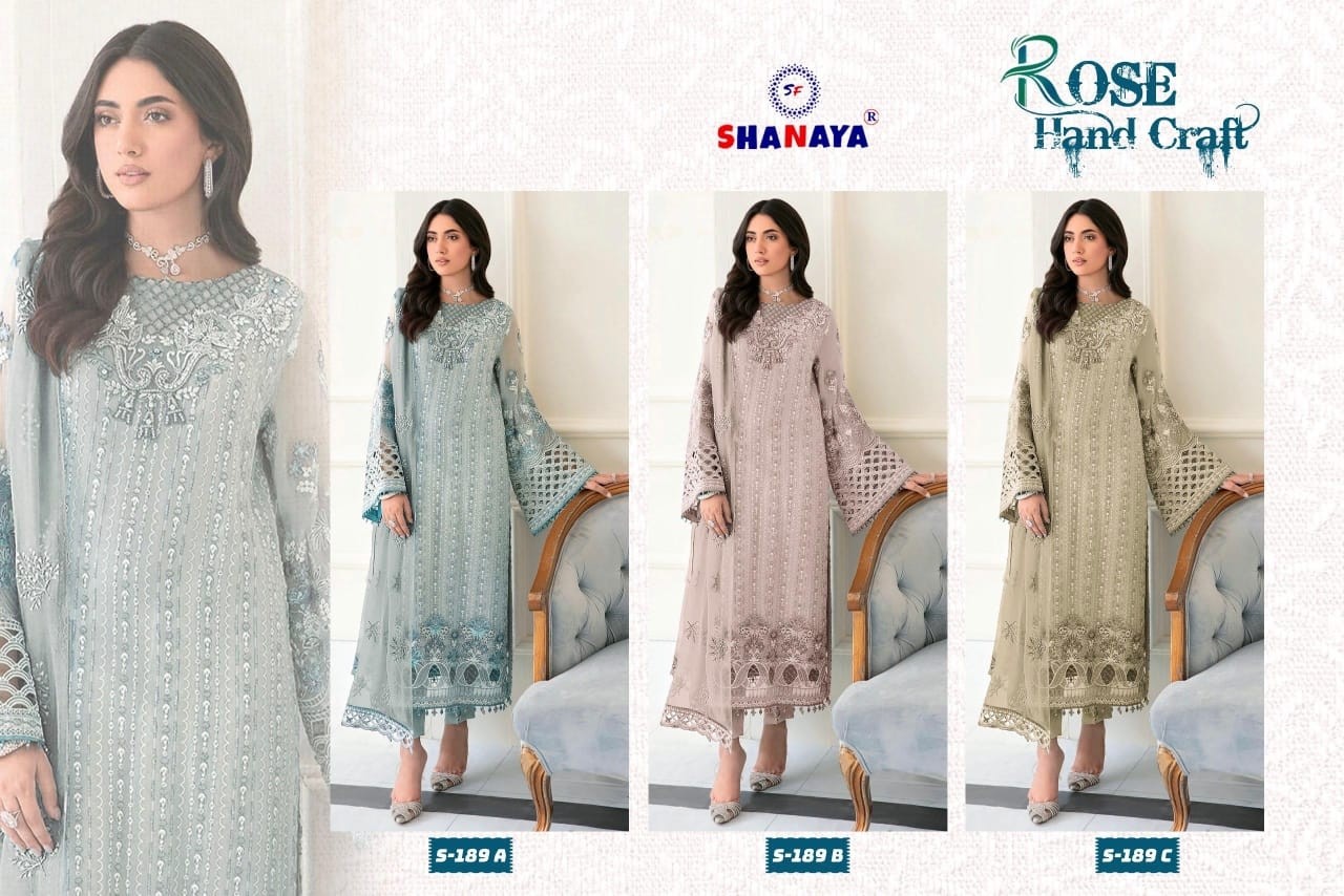SHANAYA S 189 PAKISTANI DESIGNER PARY WEAR SUIT