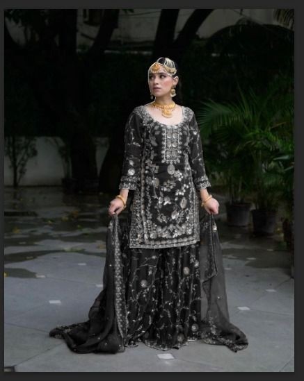 VLM 226 PARTY WEAR TOP AND PLAZZO WITH FANCY DUPPATA AND EMBROIDERY WORK