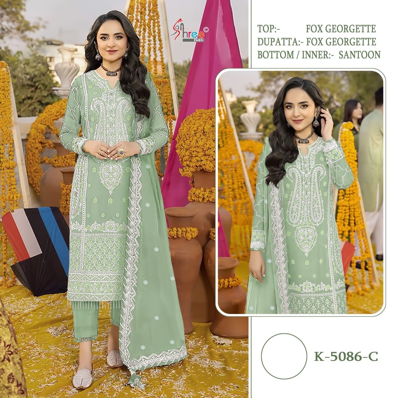 SHREE FAB K 5086 PAKISTANI STYLEST SALWAR SUIT