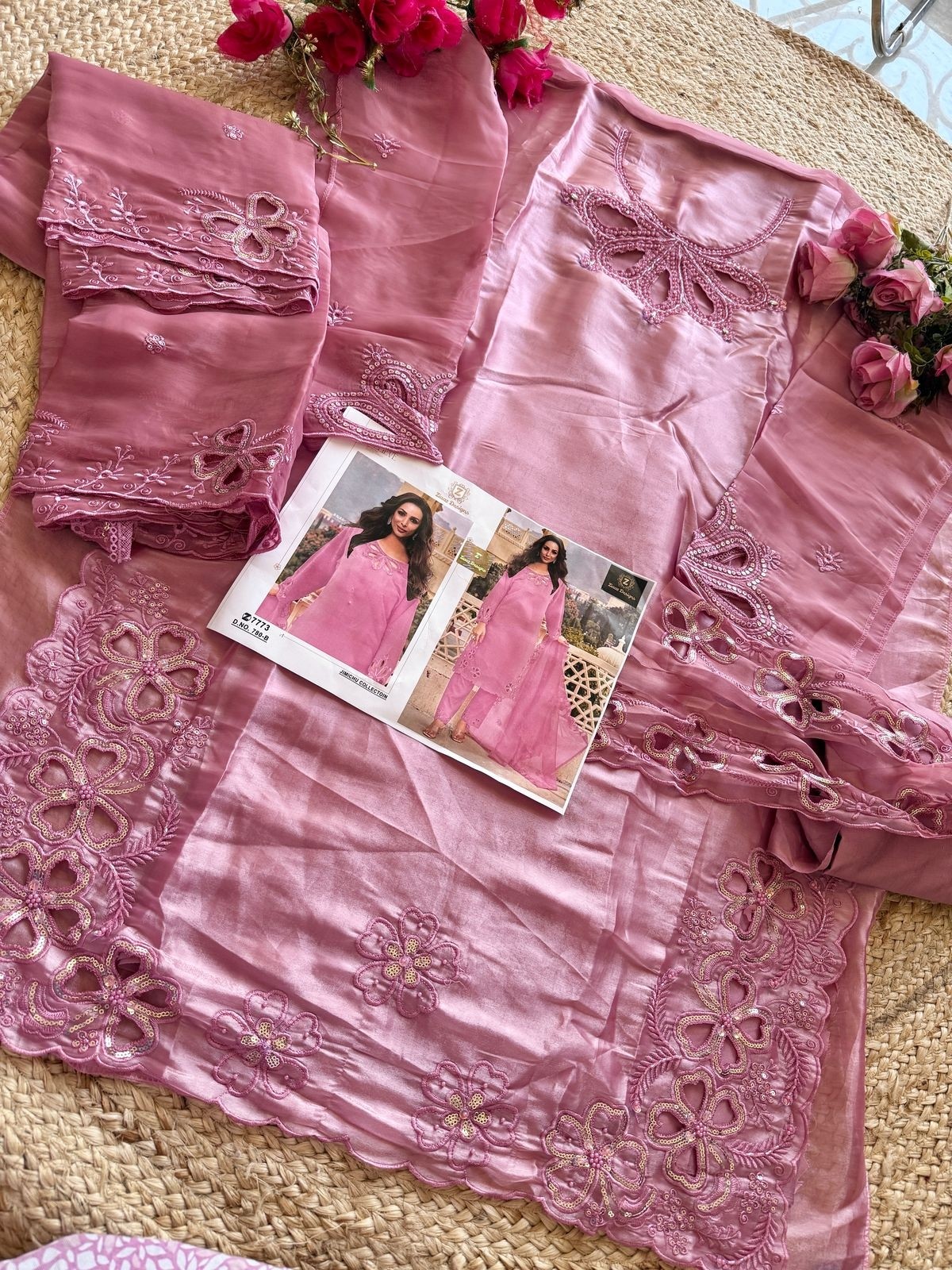 ZIAAZ DESIGNS 780 PAKISTANI JIMMY CHOO FABRIC WITH EMBROIDERY WORK