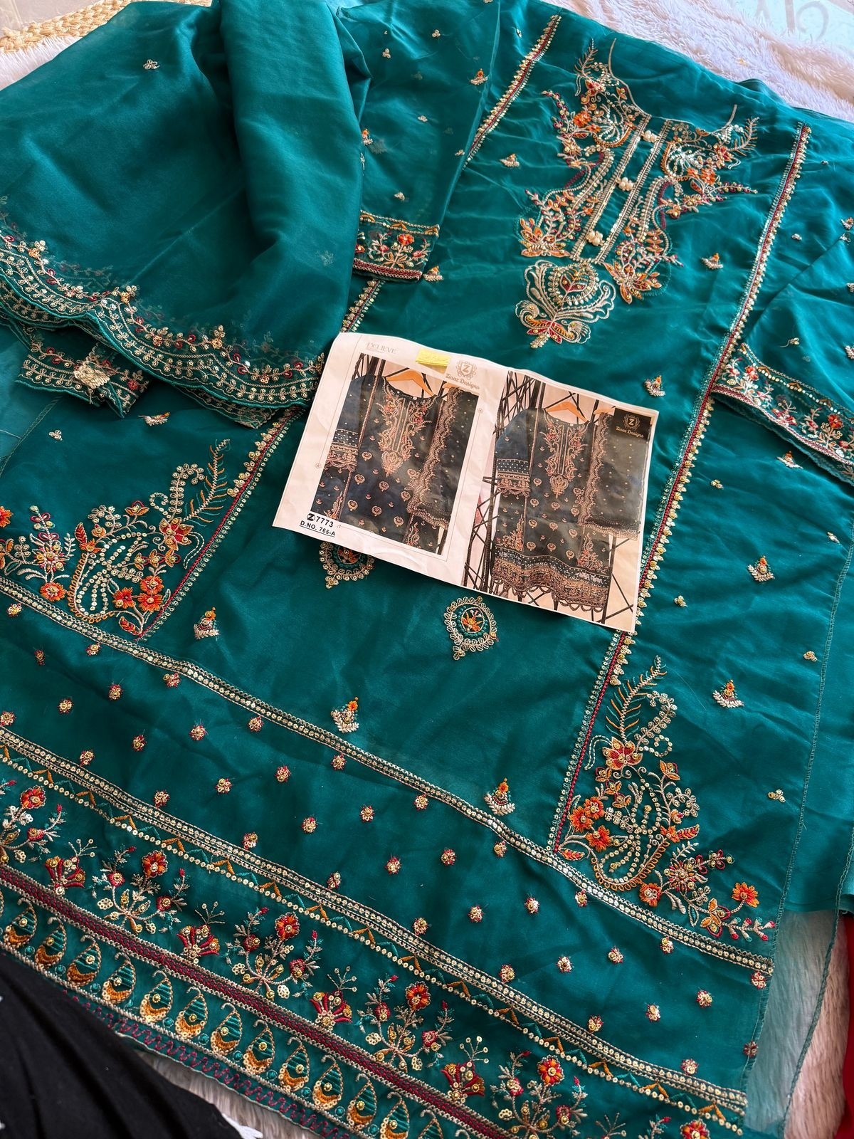ZIAAZ DESIGNS 765 A -B PAKISTANI EID FESTIVL SALWAR SUIT
