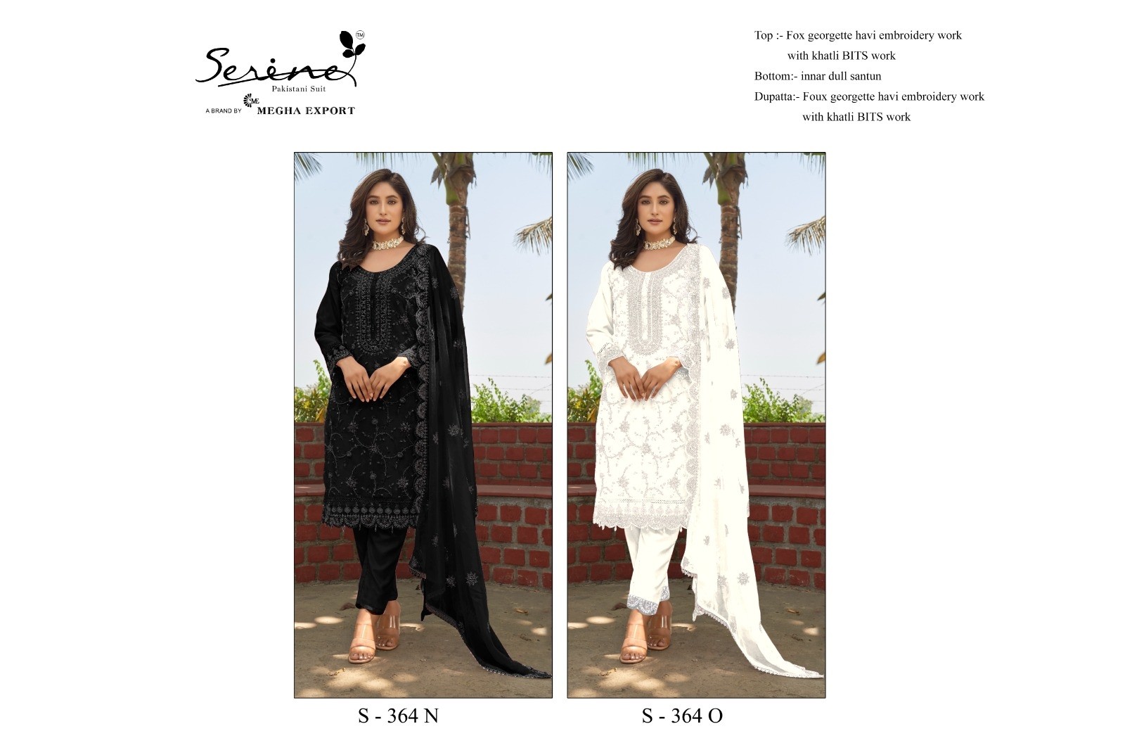 SERINE S 364 PAKISTANI HEAVY FOX GEORGTTE SALWAR SUIT