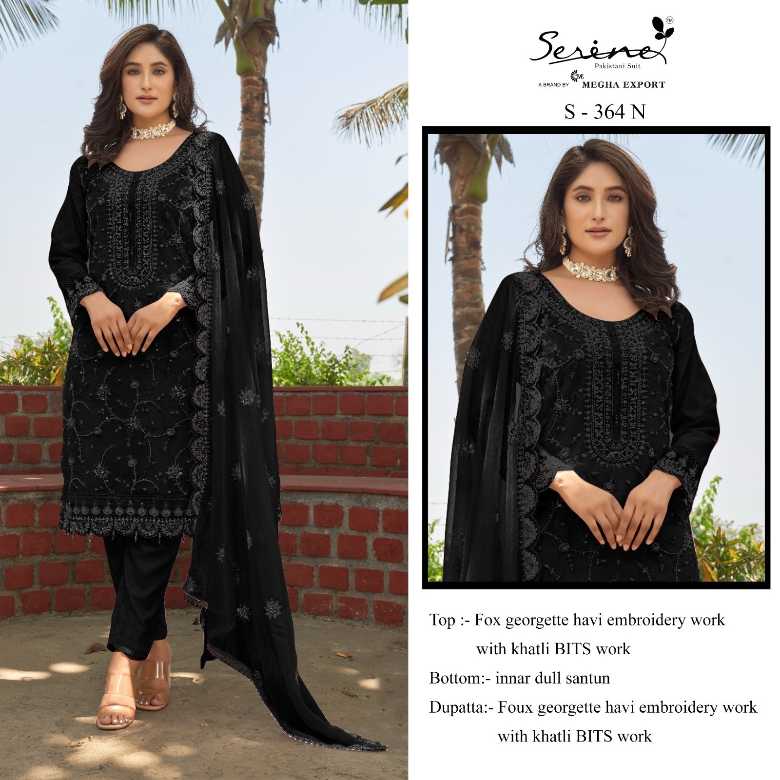 SERINE S 364 PAKISTANI HEAVY FOX GEORGTTE SALWAR SUIT
