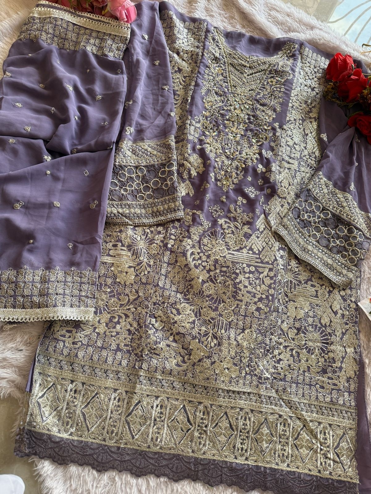 ZIAAZ DESIGNS 701 PAKISTANI GEORGTTE AND EMBROUIDERY WORK