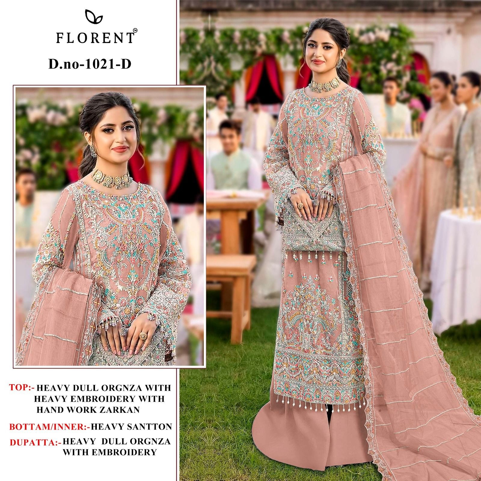 FLORENT 1021 PAKISTANI DESIGNER PARTY WEAR SUIT