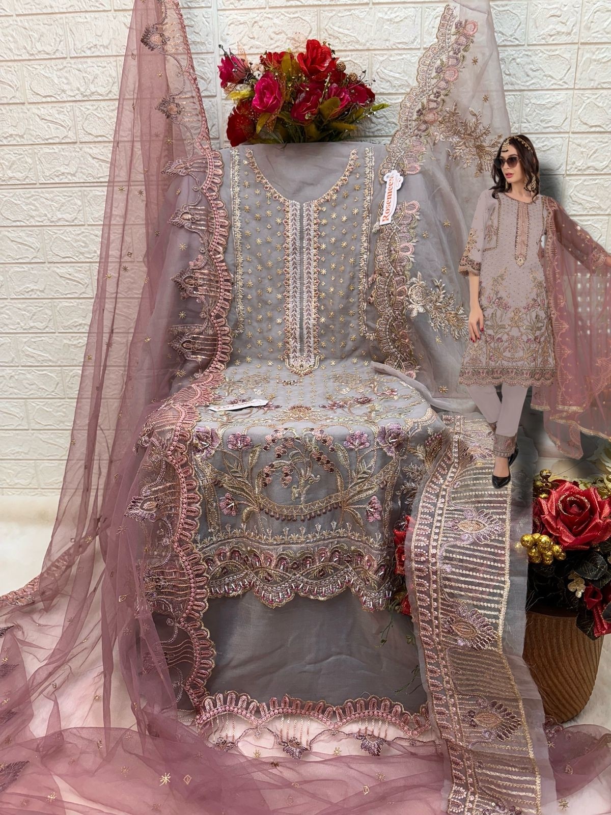 FEPIC ROSEMEEN 1348 PAKISTANI EID FESTIVAL SALWAR SUIT