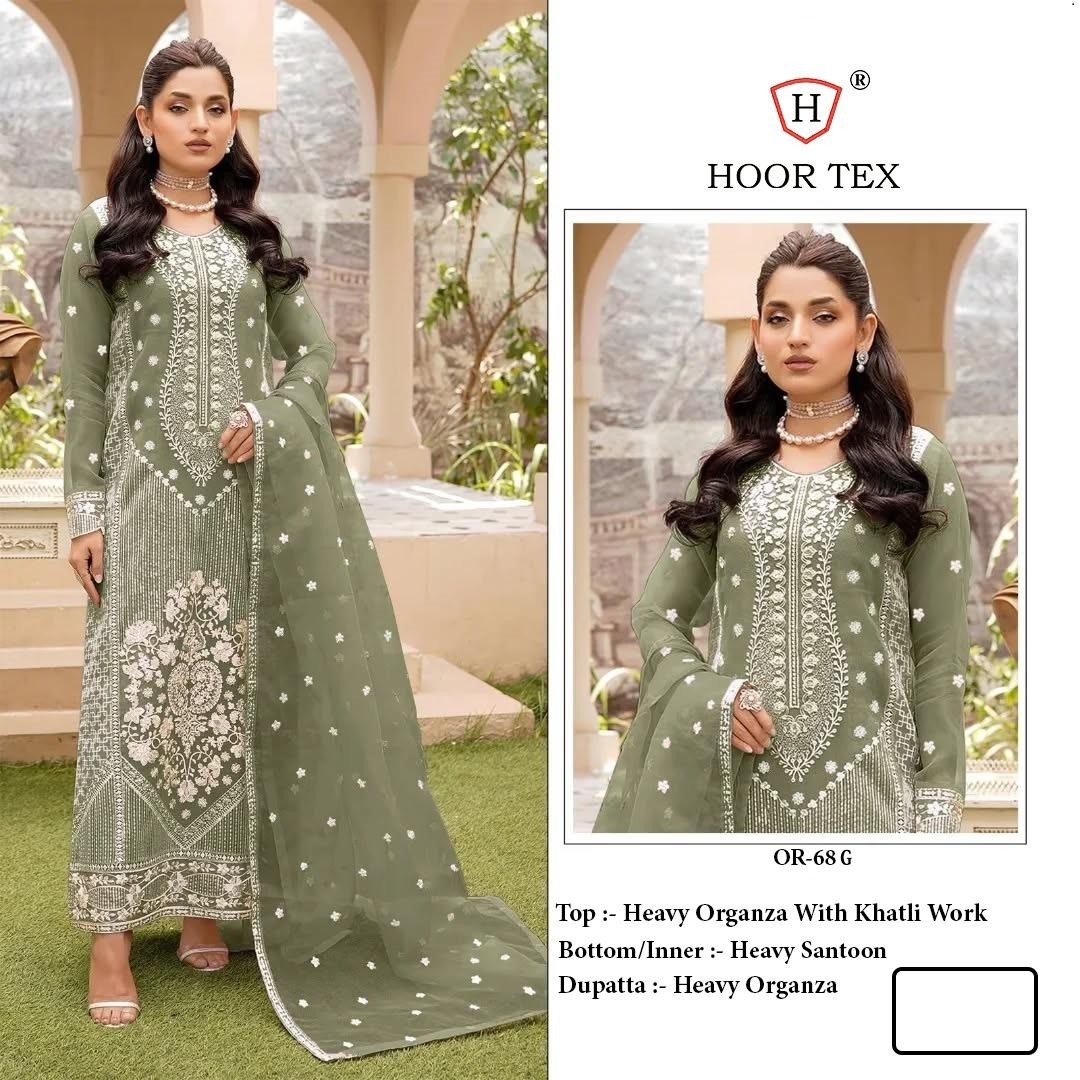 HOOR TEX OR 68 PAKISTANI HEAVY ORGANZA SALWAR SUIT