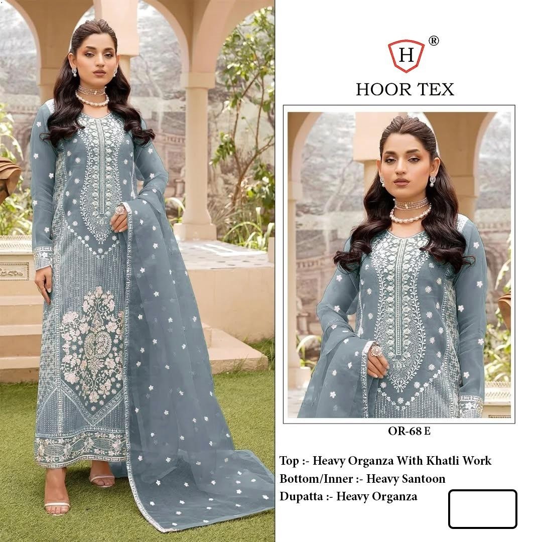 HOOR TEX OR 68 PAKISTANI HEAVY ORGANZA SALWAR SUIT