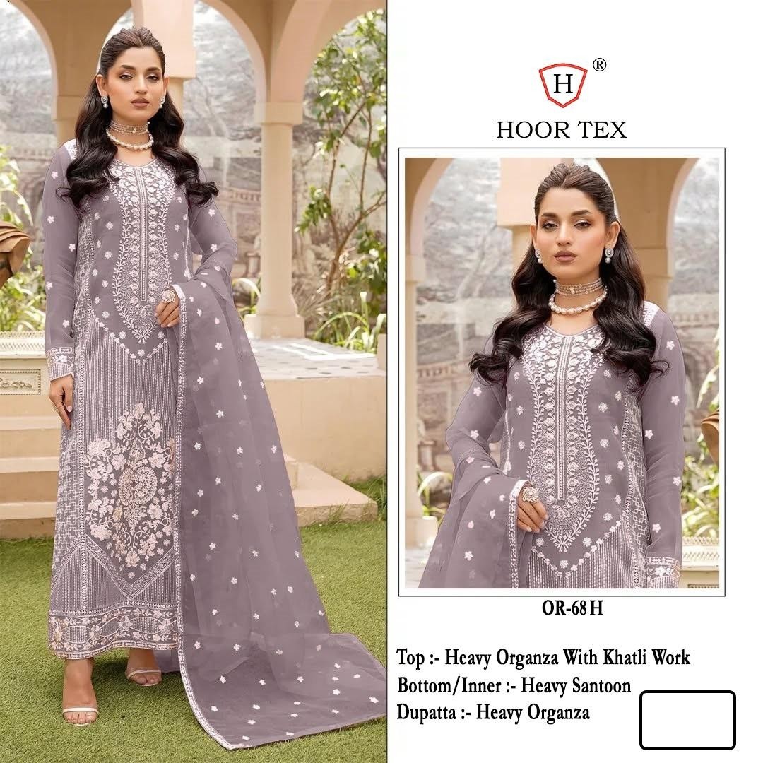 HOOR TEX OR 68 PAKISTANI HEAVY ORGANZA SALWAR SUIT