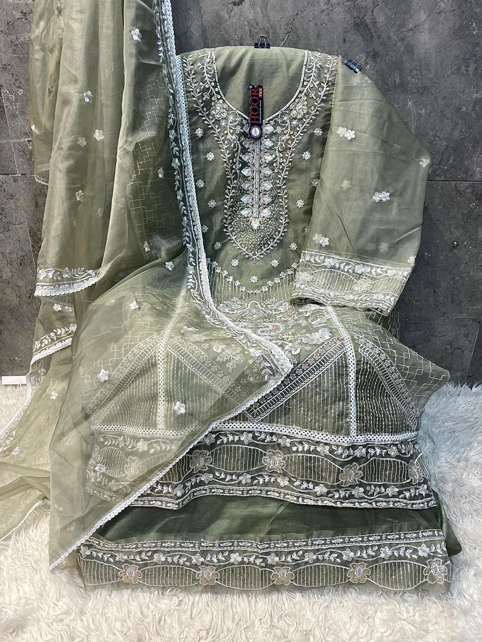 HOOR TEX OR 68 PAKISTANI HEAVY ORGANZA SALWAR SUIT