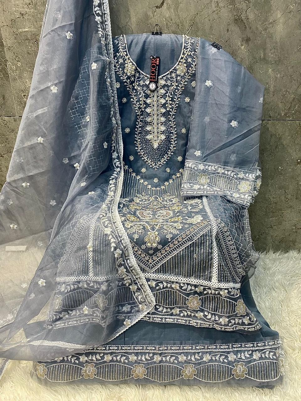 HOOR TEX OR 68 PAKISTANI HEAVY ORGANZA SALWAR SUIT