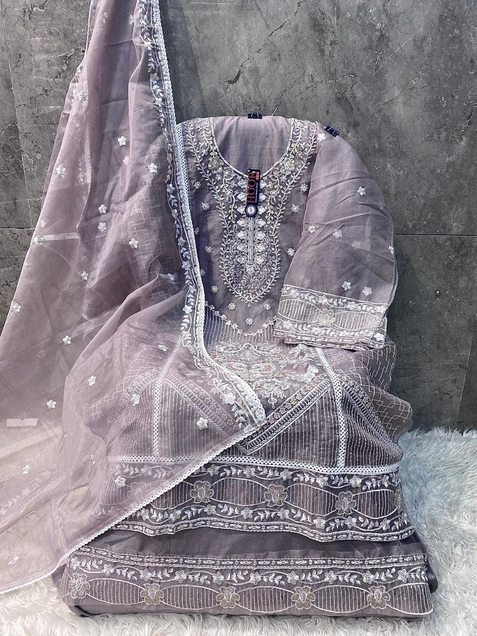 HOOR TEX OR 68 PAKISTANI HEAVY ORGANZA SALWAR SUIT
