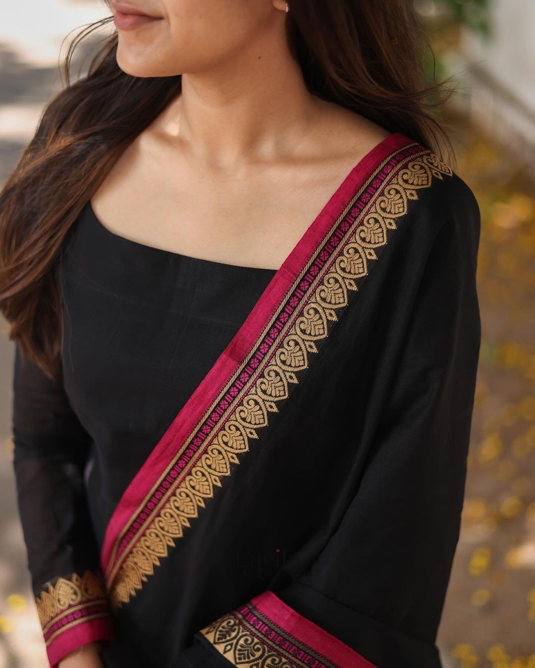 NEW ARIVELLS BLACK BUNNY KURATI AND PENT WITH DUPATTA SET