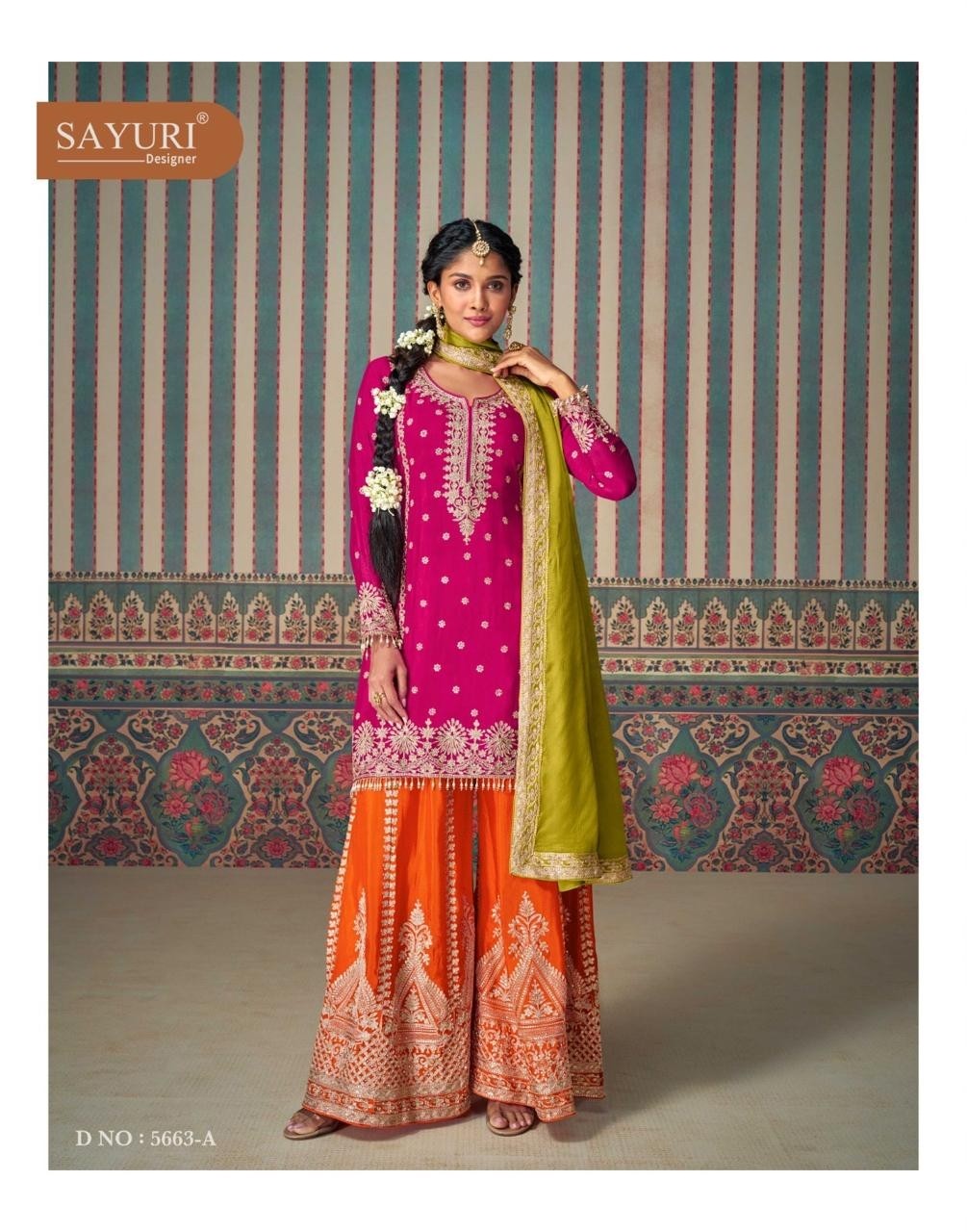 SAYURI DESIGNER BY MAHI PRO 5663A TO 5664A DESIGNER OARTY WEAR SUIT
