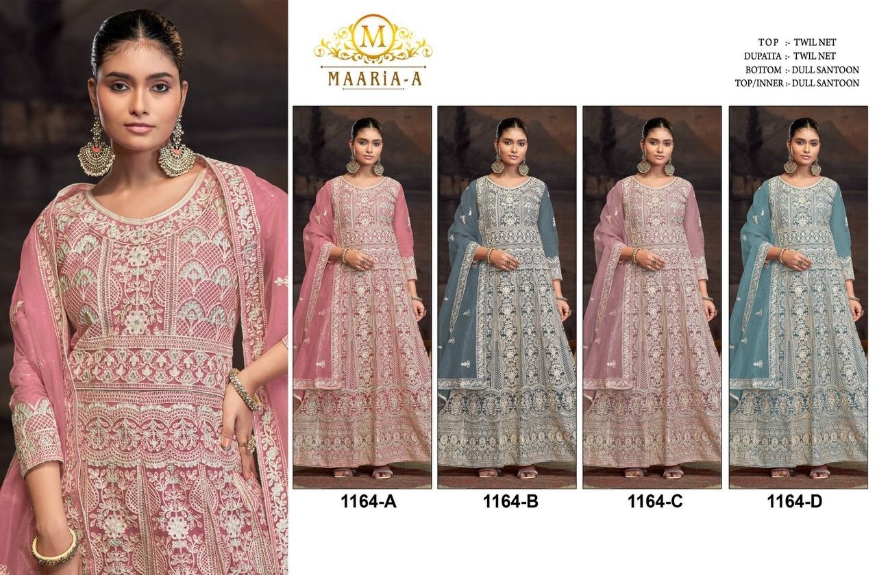 MAARIA-A 1164 PAKISTANI STYLE GOWN WITH EMBROIDERY WORK