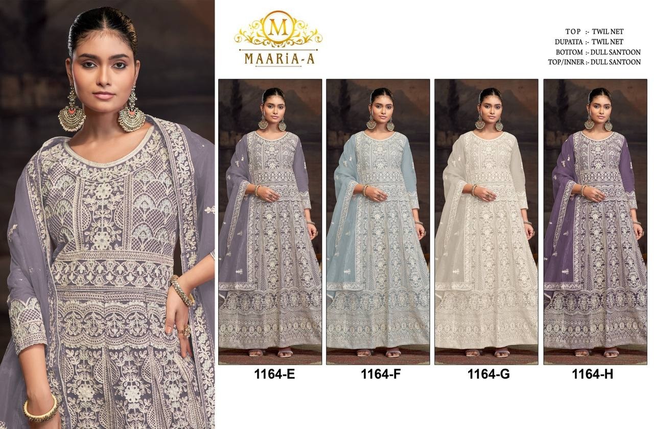 MAARIA-A 1164 PAKISTANI STYLE GOWN WITH EMBROIDERY WORK