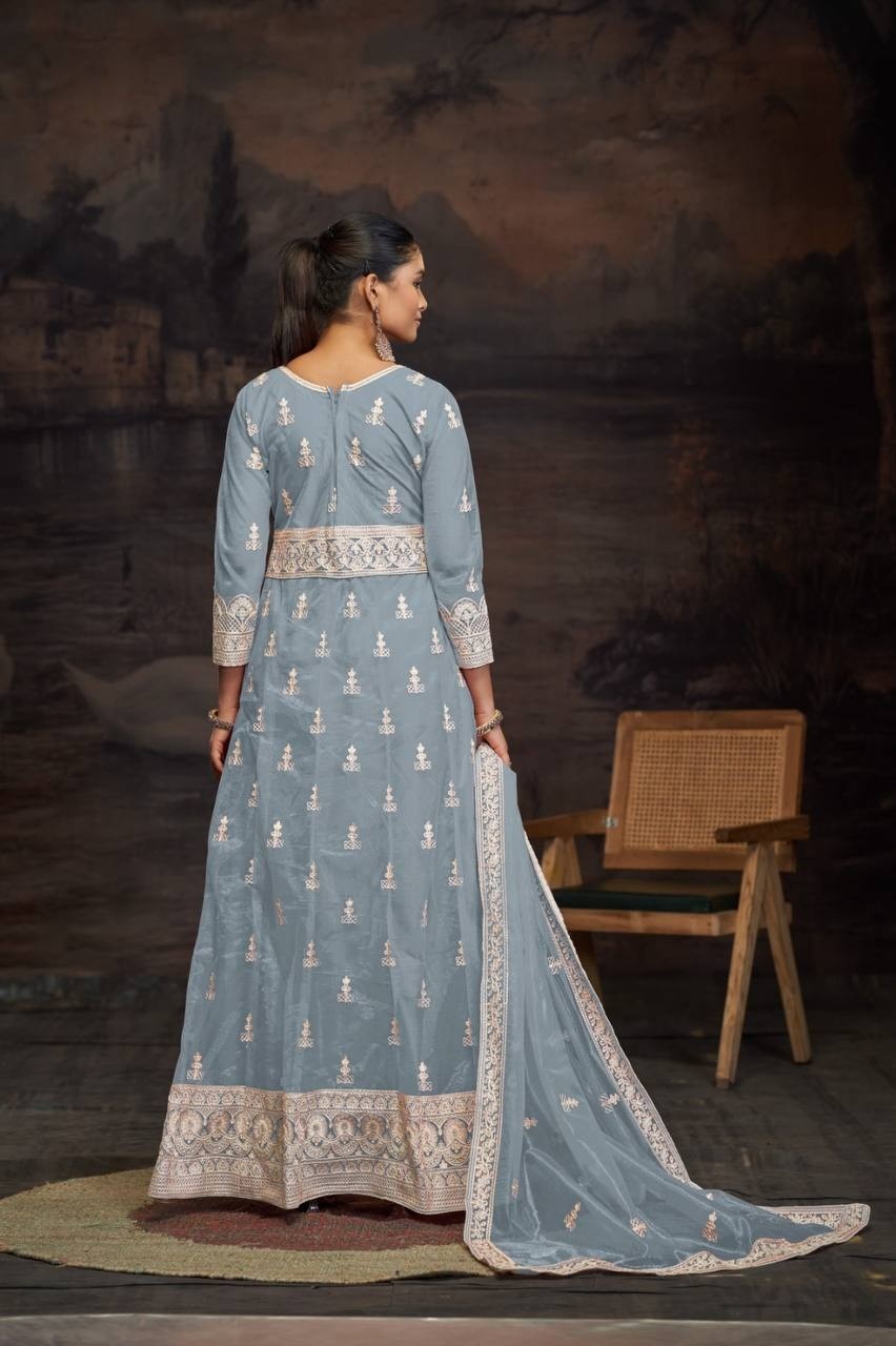 MAARIA-A 1164 PAKISTANI STYLE GOWN WITH EMBROIDERY WORK
