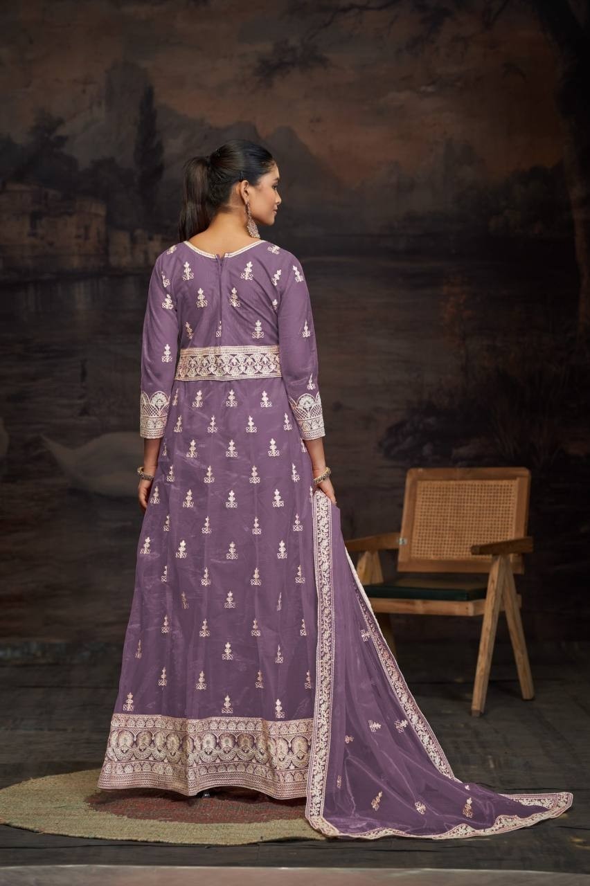 MAARIA-A 1164 PAKISTANI STYLE GOWN WITH EMBROIDERY WORK