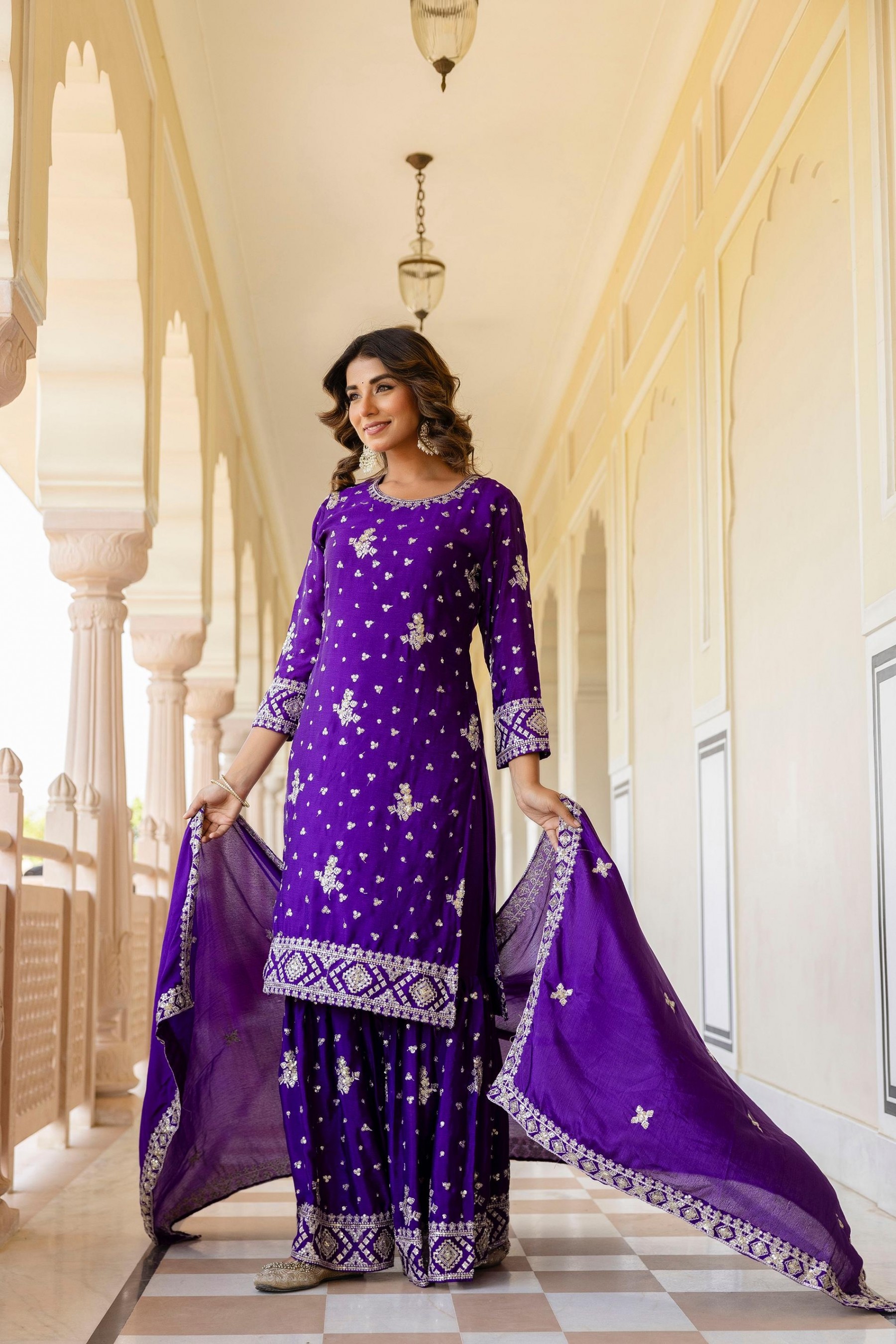 NEW DESIGNER PARTY WEAR TOP AND PALZZO SALWAR SUIT 
