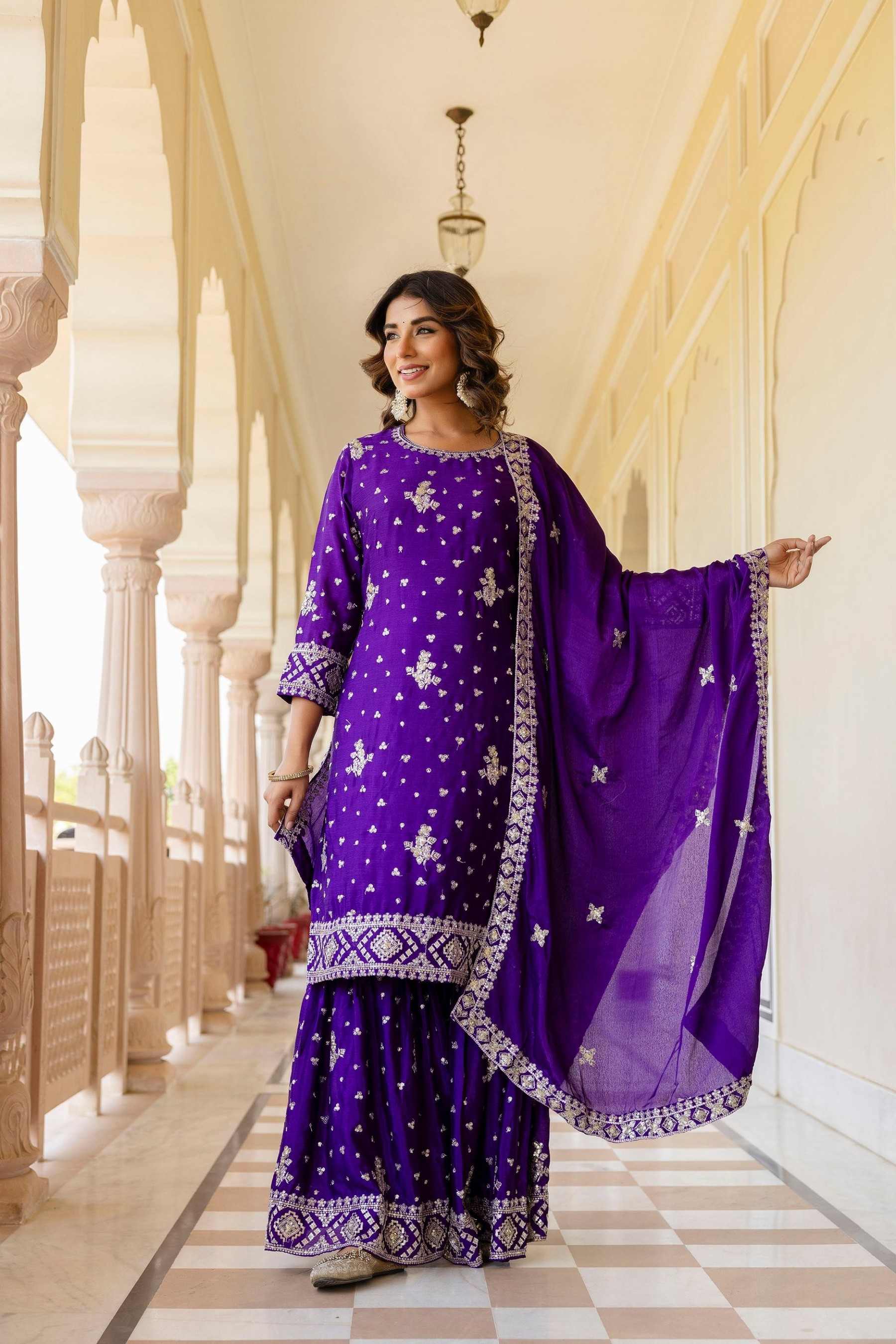 NEW DESIGNER PARTY WEAR TOP AND PALZZO SALWAR SUIT 
