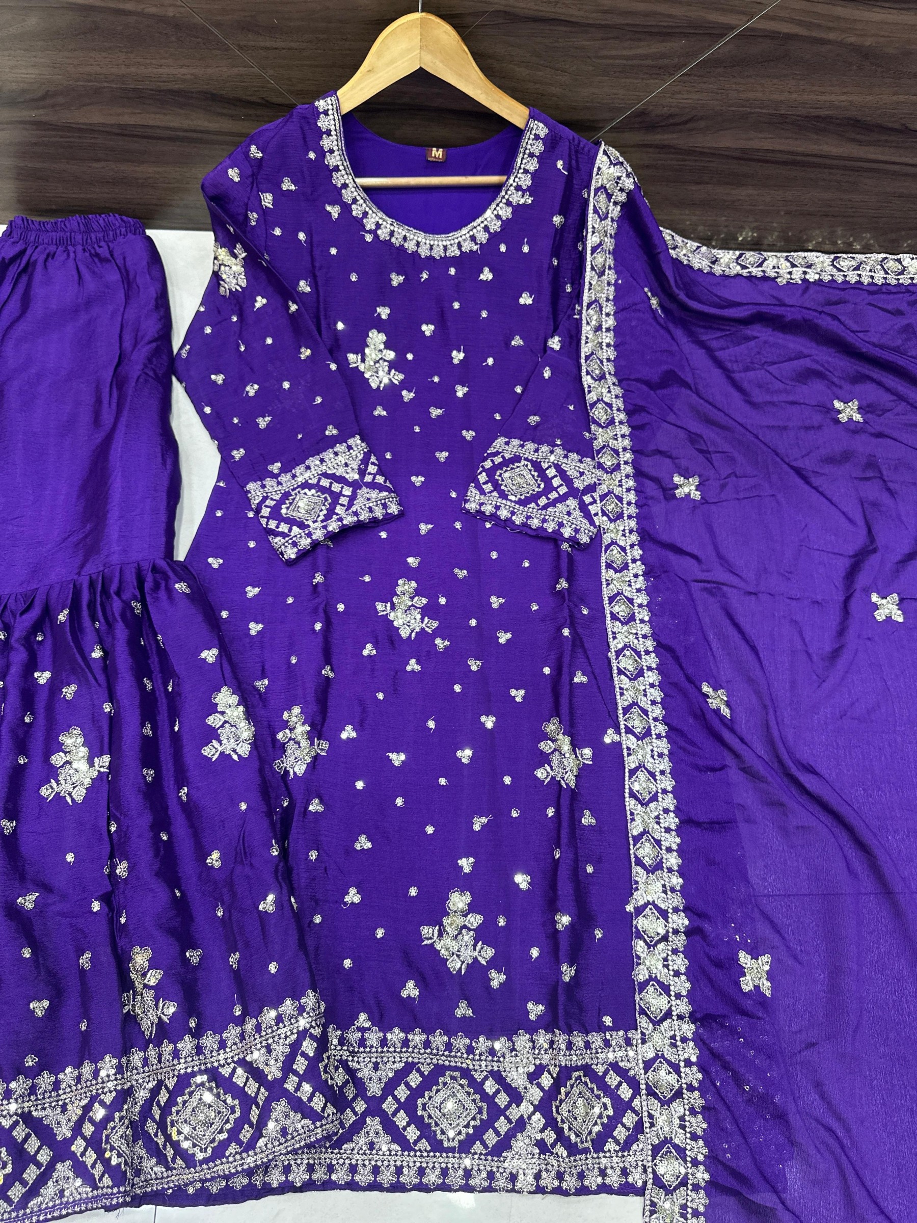 NEW DESIGNER PARTY WEAR TOP AND PALZZO SALWAR SUIT 