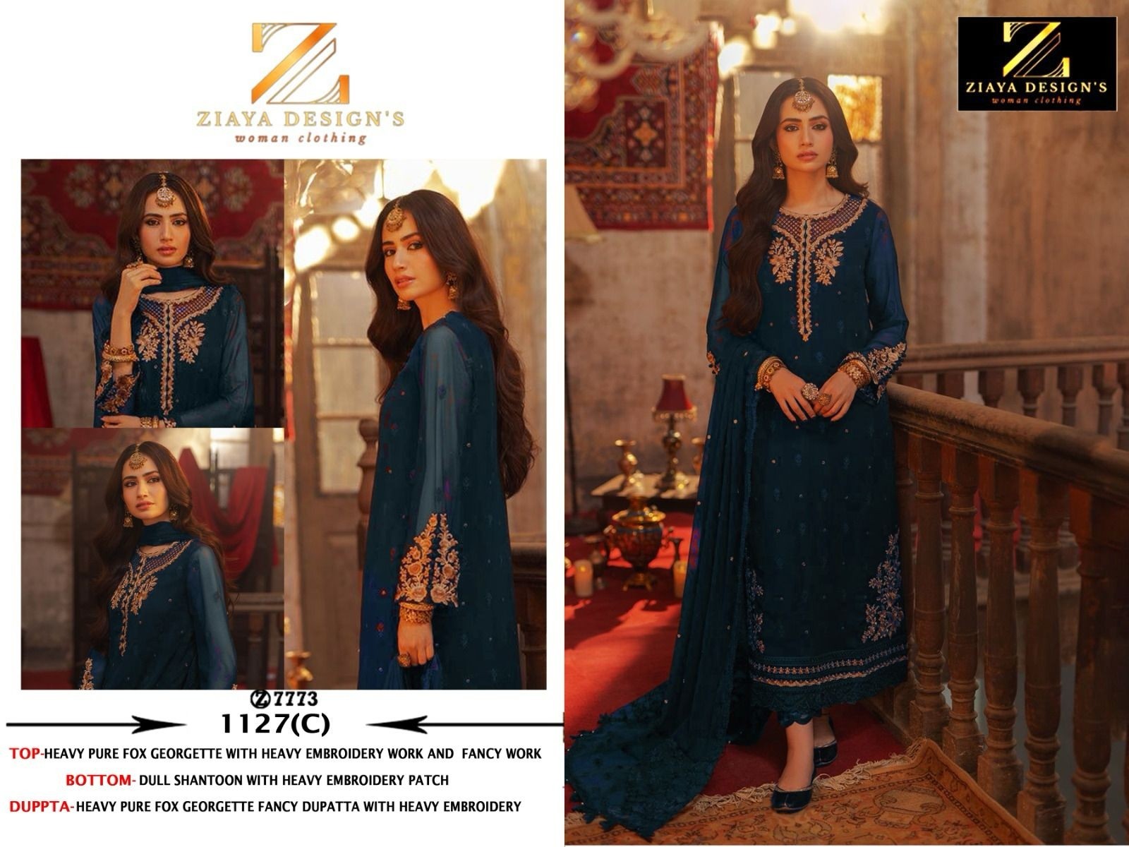 ZIYA DESIGN 1127 PAKISTANI FOX GEORGTTE SALWAR SUIT