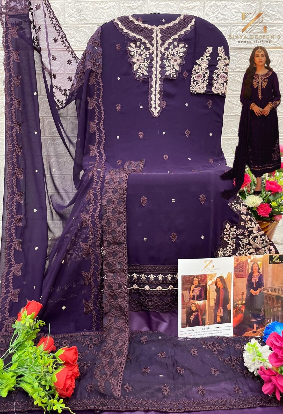 ZIYA DESIGN 1127 PAKISTANI FOX GEORGTTE SALWAR SUIT