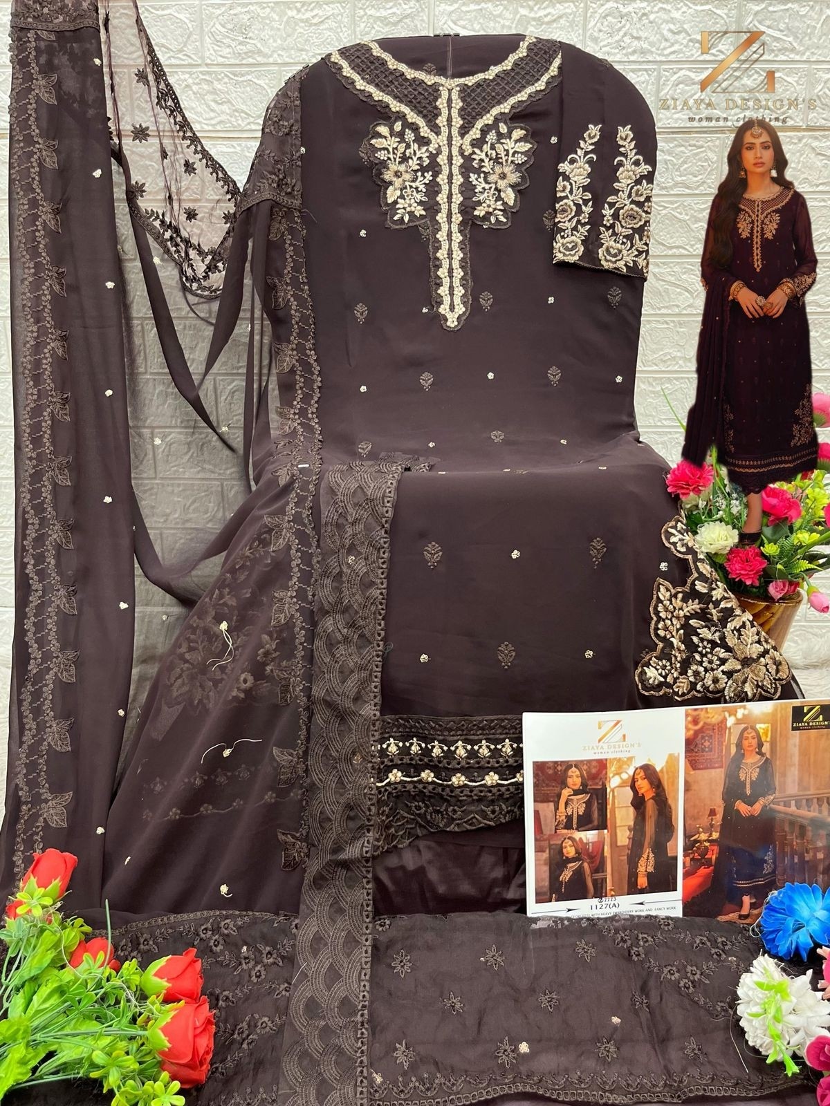 ZIYA DESIGN 1127 PAKISTANI FOX GEORGTTE SALWAR SUIT