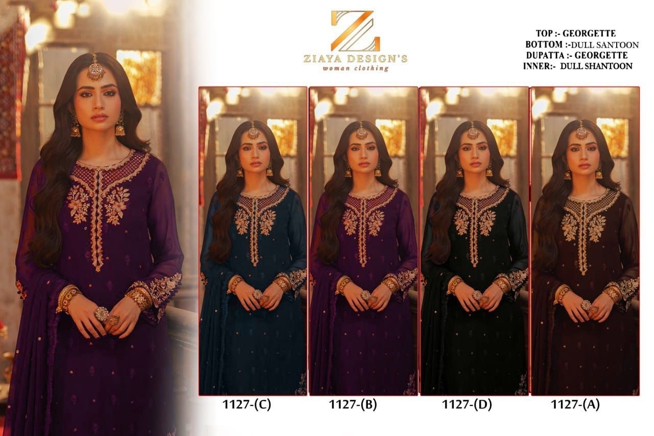 ZIYA DESIGN 1127 PAKISTANI FOX GEORGTTE SALWAR SUIT