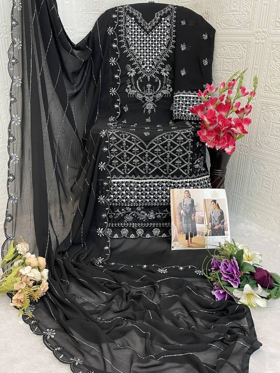 MAARiA-A 1160 PAKISTANI FOX GEORGTTE WITH EMBROIDERY WORK SALWAR SUIT