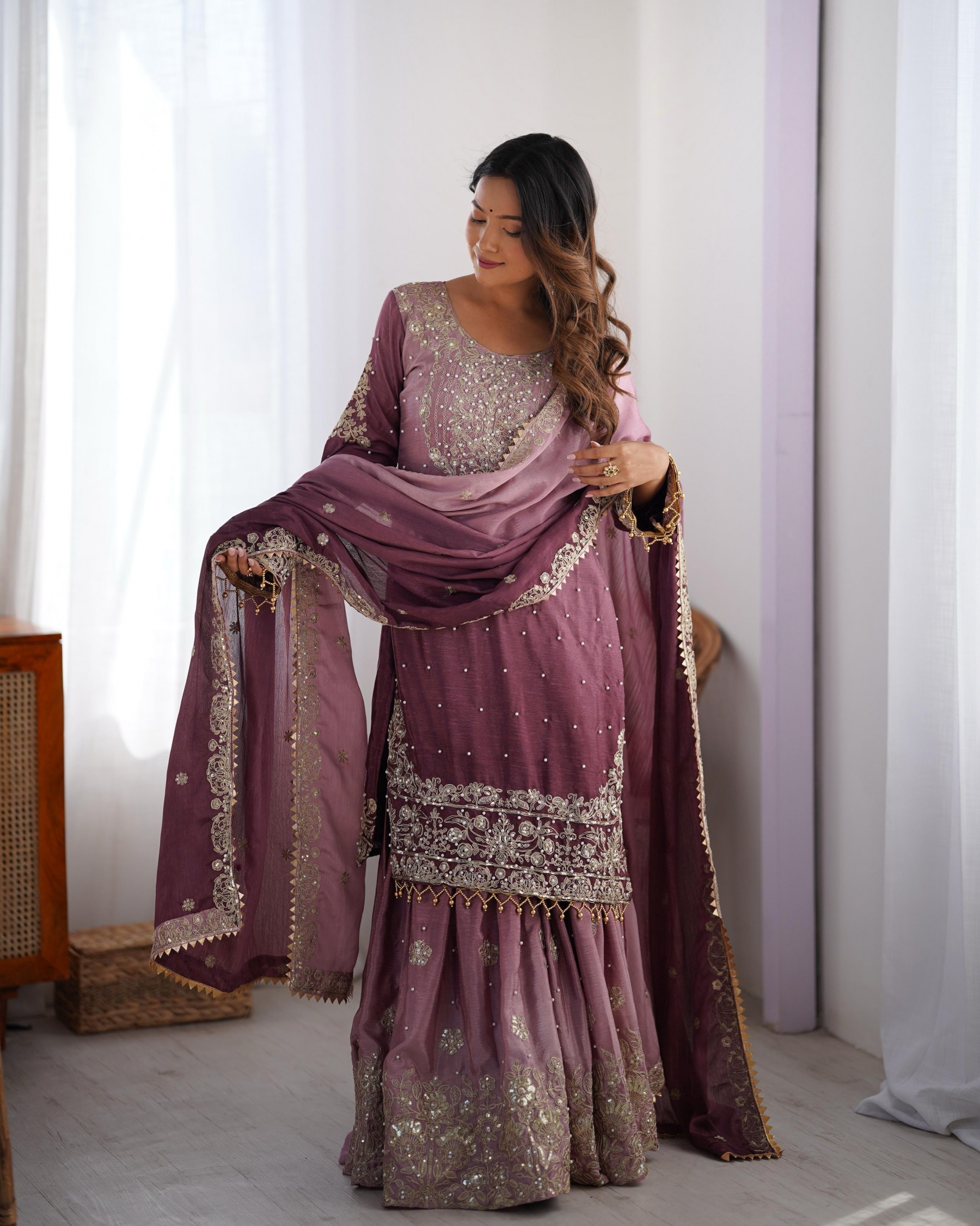 NEW DESIGNER PARTY WEAR TOP AND PALZZO SALWAR SUIT 