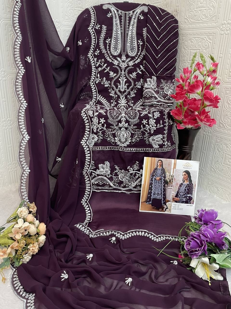 MARIA-A 1163 PAKISTANI STYLE SALWAR SUIT WITH EMBROIDERY WORK