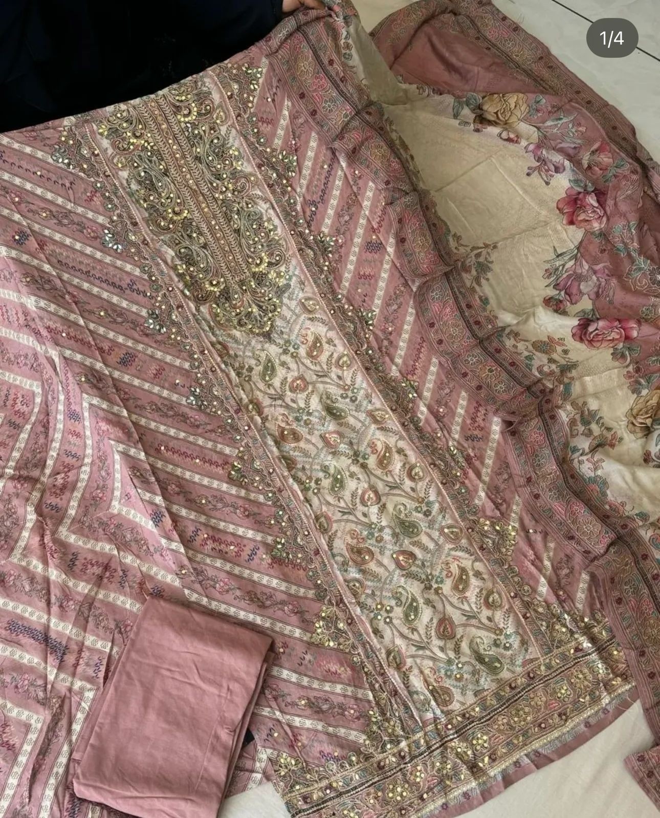 SHREE FAB KT 122 PURE VICOS MASLIN COTTON WITH PRINT WITH HAND WORK