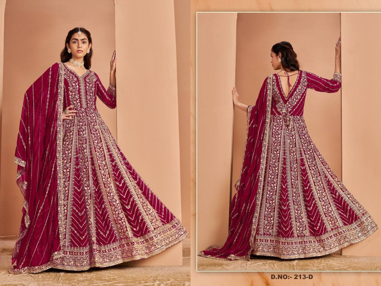DANI ANAYA  213 PARTY WEAR HEAVY EMBROIDERY WORK GOWN 