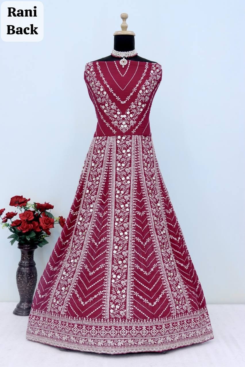 DANI ANAYA  213 PARTY WEAR HEAVY EMBROIDERY WORK GOWN 