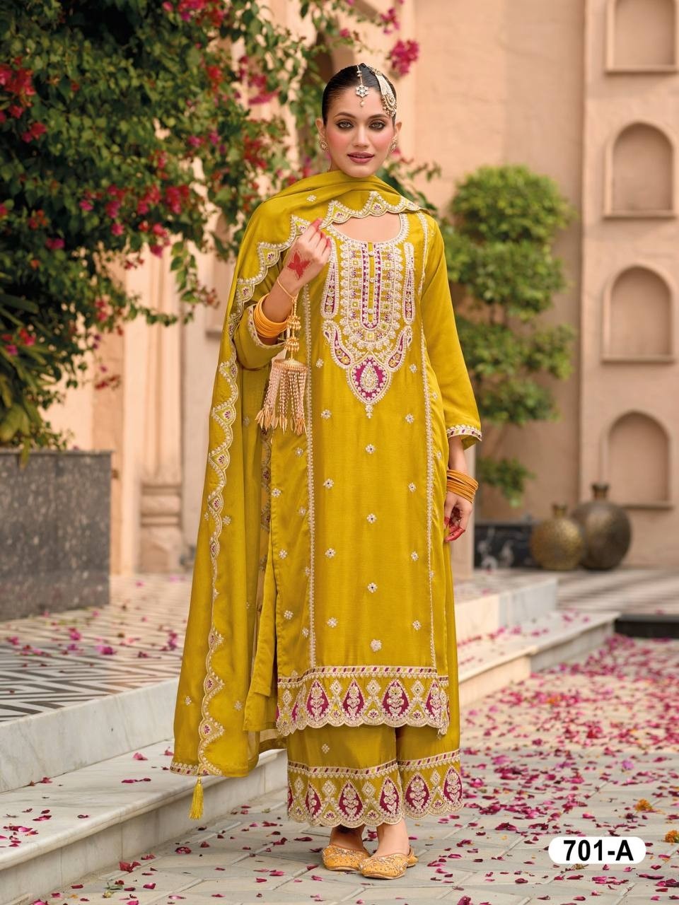 SITARAH 701 PAKISTANI FESTIVAL EMBROIDERY WORK SALWAR SUIT