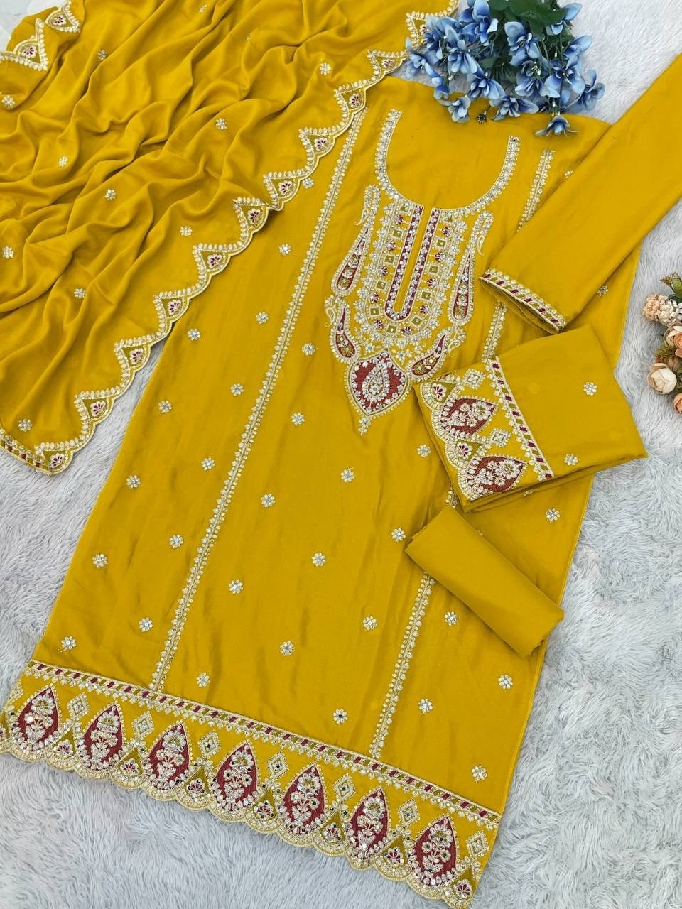 SITARAH 701 PAKISTANI FESTIVAL EMBROIDERY WORK SALWAR SUIT