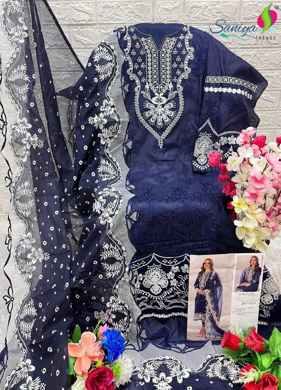 SANIYA TRENDZ 1002 PAKISTANI COTTON WITH CHIKANKARI EMBROIDERED WORK