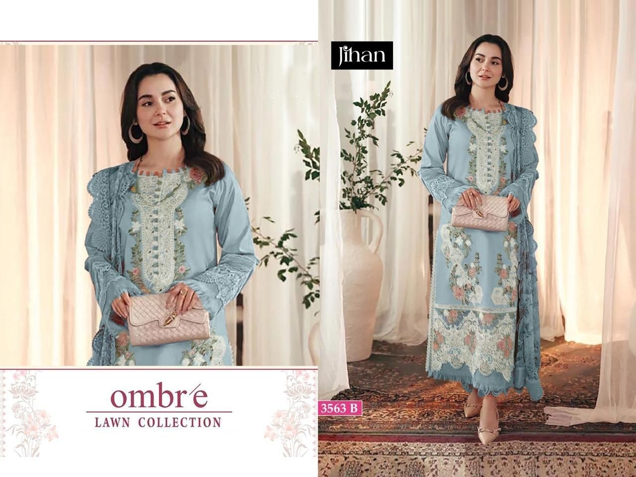 JIHAN 3563 PAKISTANI COTTON EMBROIDERY SALWAR SUIT